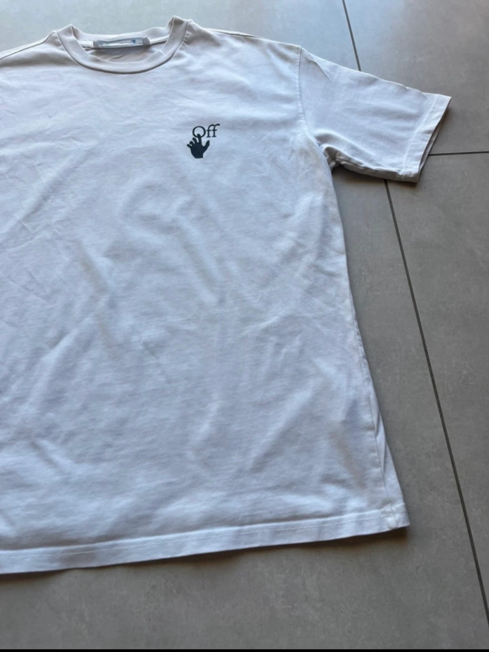 Off-White T-Shirt Branco Autêntico Vintage 2013 Y2K com Estampa Gráfica nas Costas Tamanho GG Archive Streetwear – photo 7